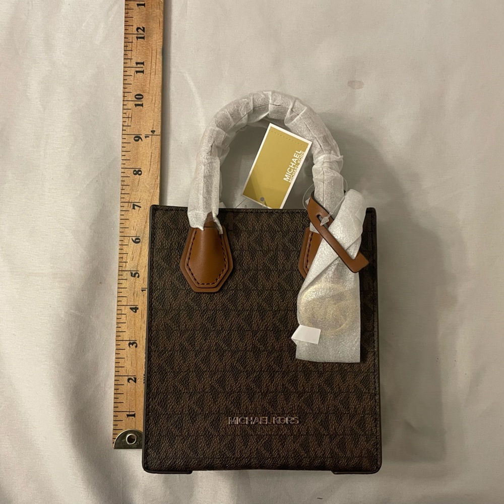 Michael kors Micro Brown Monogram Tote NWT